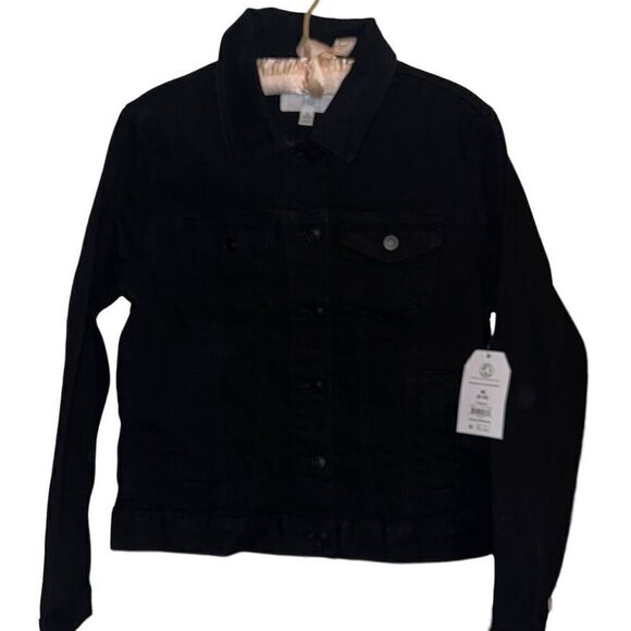 Time and Tru Jackets & Blazers - "NEW" Black denim jacket, ladies size med(8-10) by time and true